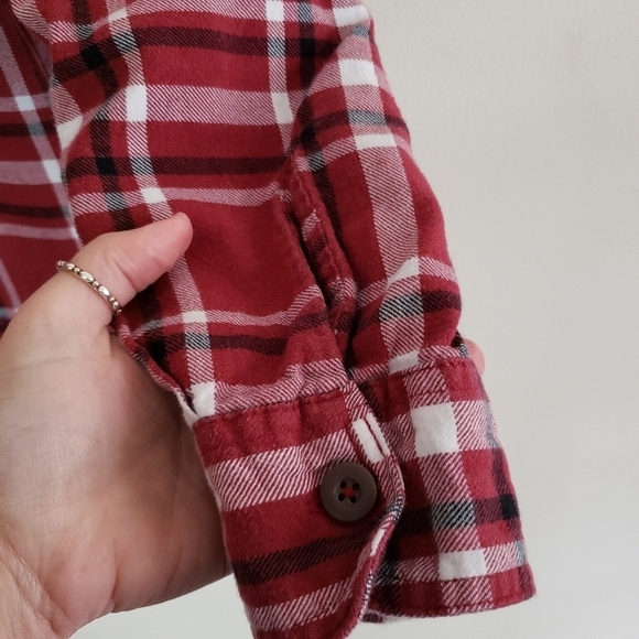 Wrangler red plaid flannel. Sz XL - Picture 3 of 9